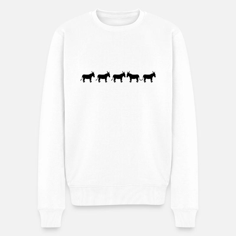 anders be different esel pferd pony klein packesel - Männer Premium Bio Pullover - Weiß