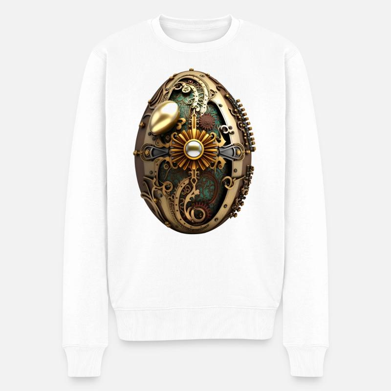 Œuf de Pâques Steampunk - Pull Premium bio Homme - blanc