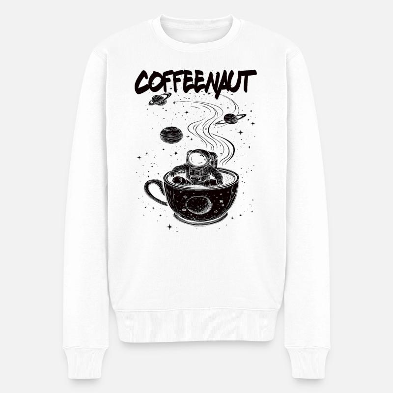 Café Coffeenaut - Pull Premium bio Homme - blanc