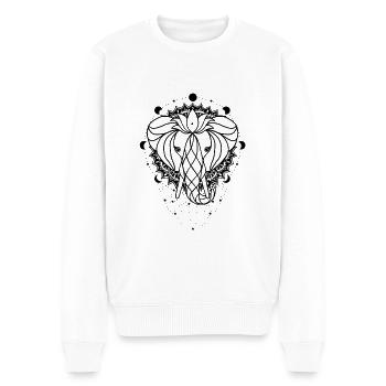 Éléphant - animal puissant - Pull Premium bio Homme - blanc - Devant - Thijin (182cm)