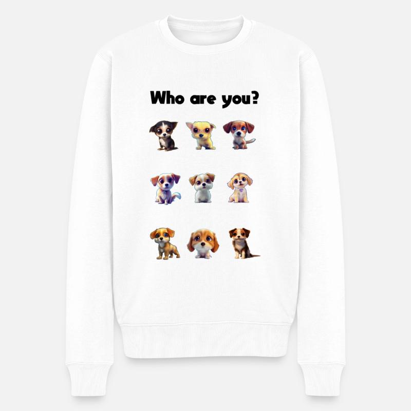 Dog9x9 - Männer Premium Bio Pullover - Weiß