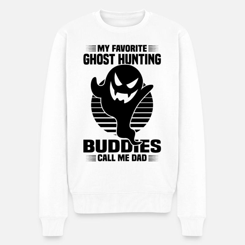 Geisterjäger - Männer Premium Bio Pullover - Weiß