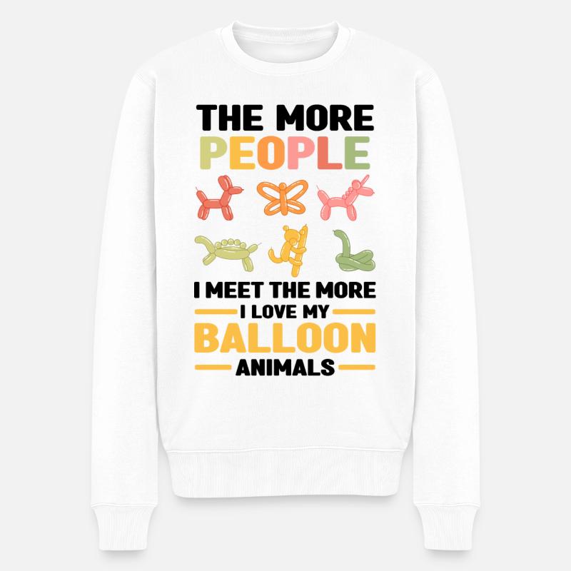 Balloon Twister - Männer Premium Bio Pullover - Weiß
