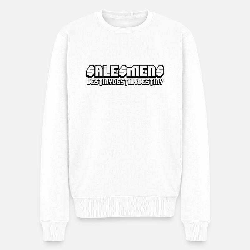 Salesman Destiny - Männer Premium Bio Pullover - Weiß