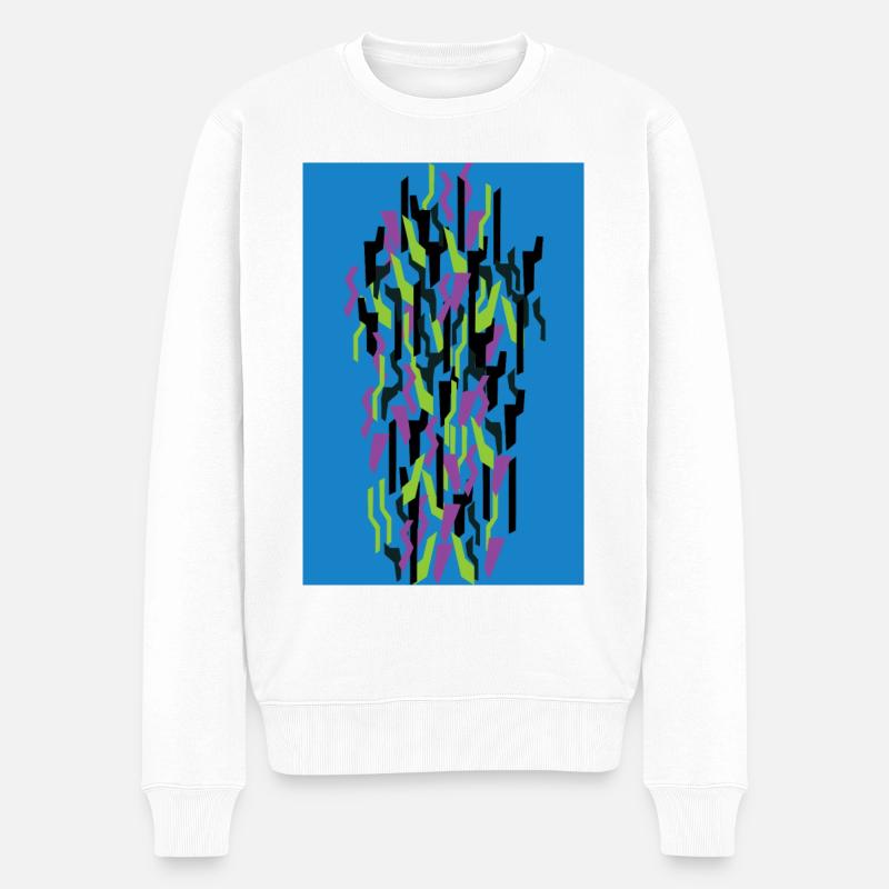 Camouflage Kunst - Männer Premium Bio Pullover - Weiß