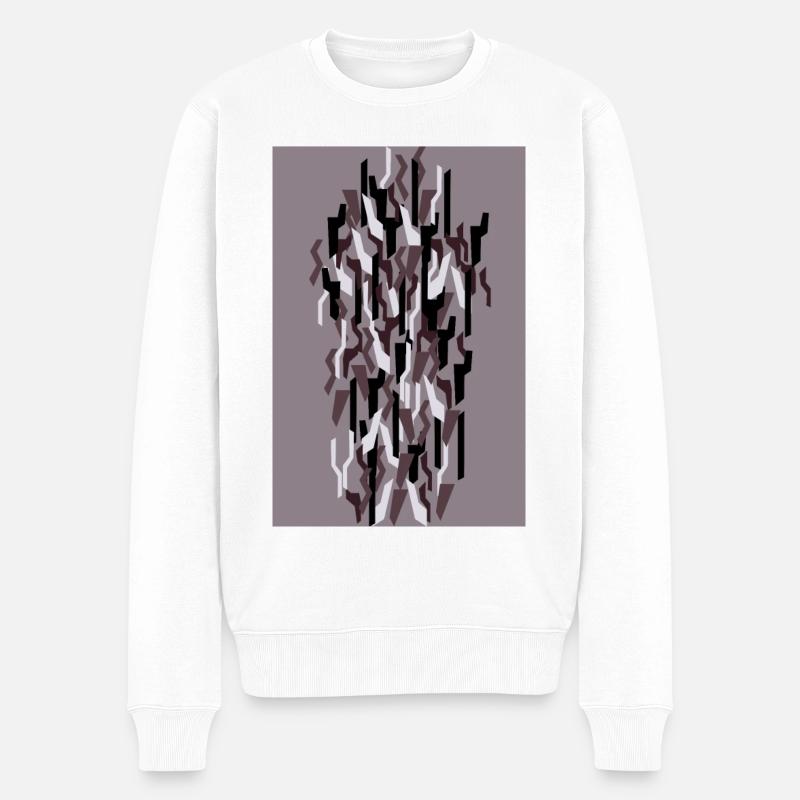 Camouflage Kunst Dunkelgrau Gaming - Männer Premium Bio Pullover - Weiß