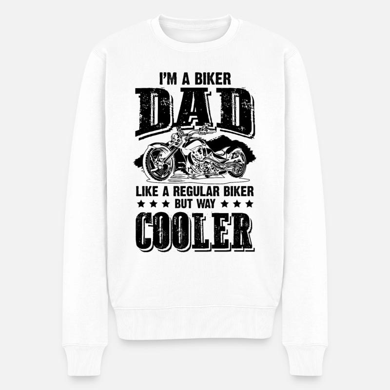 Biker Dad Papa - Pull Premium bio Homme - blanc