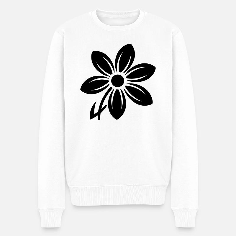 Fleur - Pull Premium bio Homme - blanc