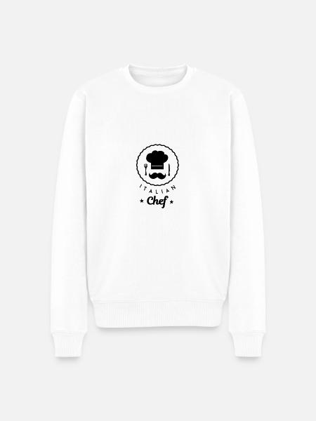 Italien - Männer Premium Bio Pullover - Weiß