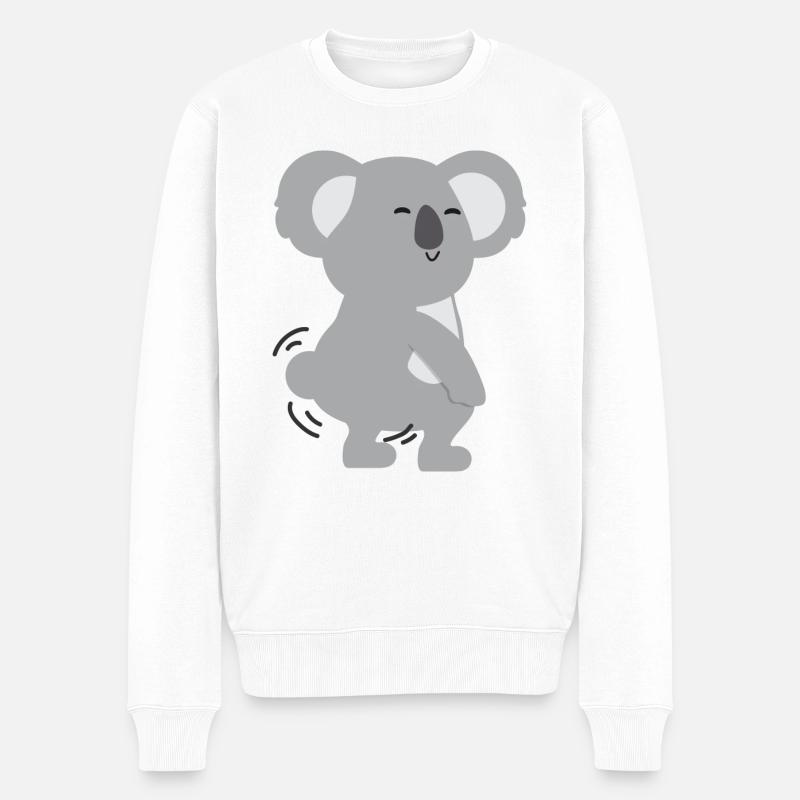 Twerking - Männer Premium Bio Pullover - Weiß