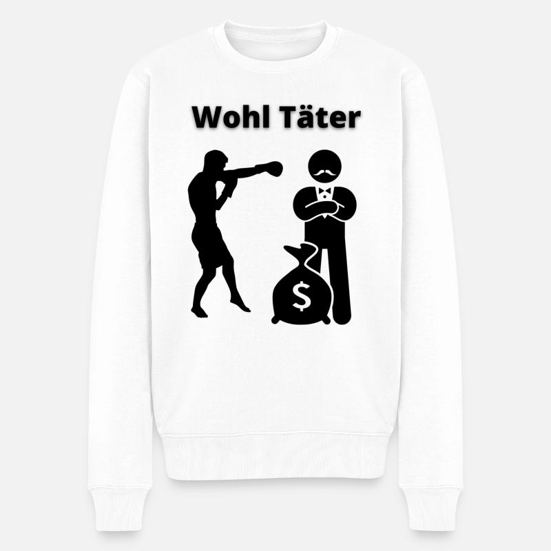 Wohltäter - Männer Premium Bio Pullover - Weiß