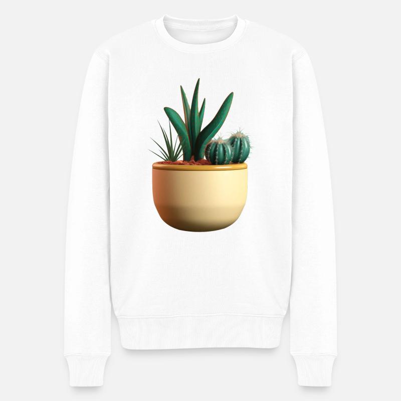 Cactus - Pull Premium bio Homme - blanc