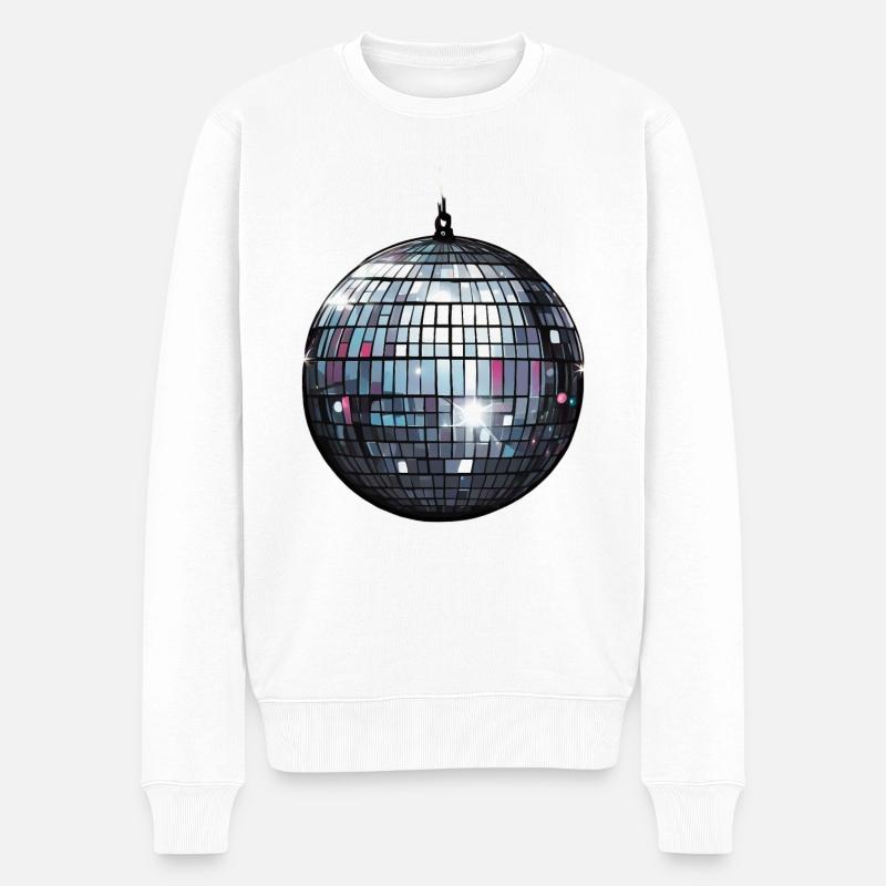 Disco ball - Männer Premium Bio Pullover - Weiß