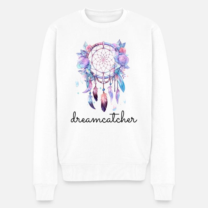 dreamcatcher - Männer Premium Bio Pullover - Weiß