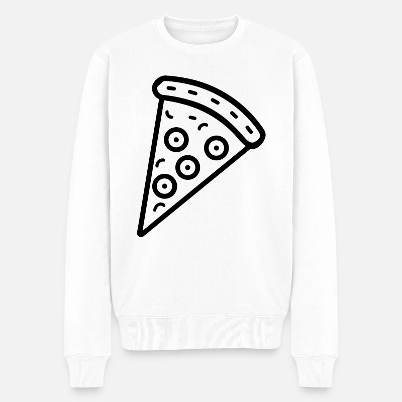 part de pizza - Pull Premium bio Homme - blanc
