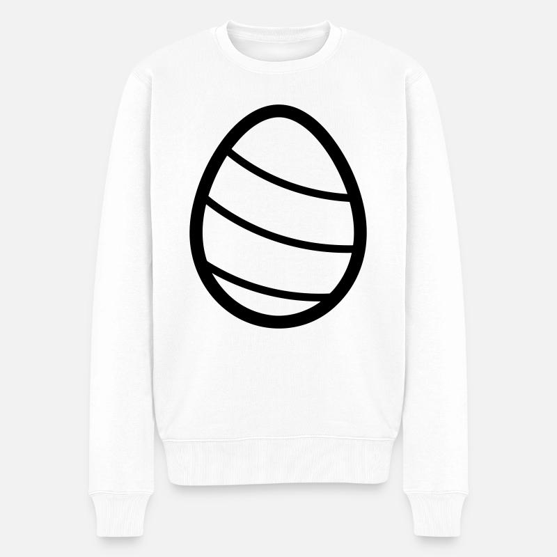Osterei - Männer Premium Bio Pullover - Weiß