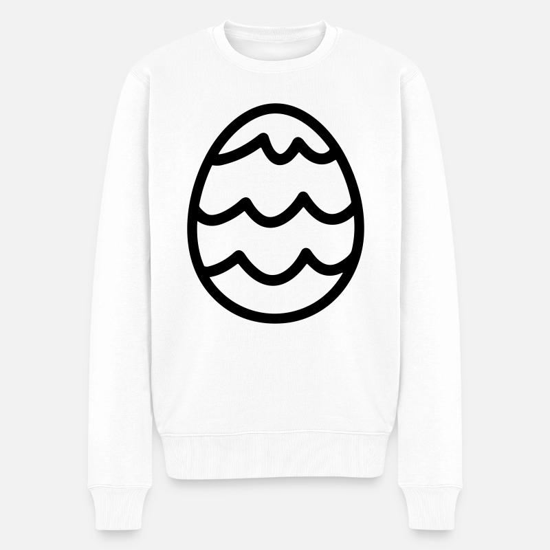 Osterei - Männer Premium Bio Pullover - Weiß