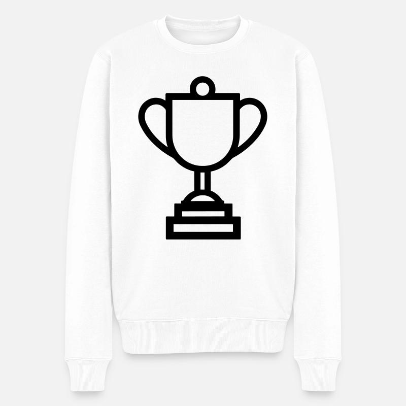 Trophäe - Männer Premium Bio Pullover - Weiß