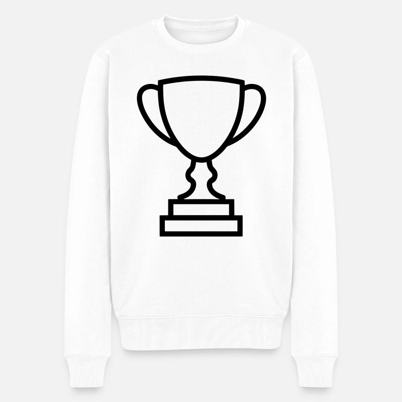 Trophäe - Männer Premium Bio Pullover - Weiß