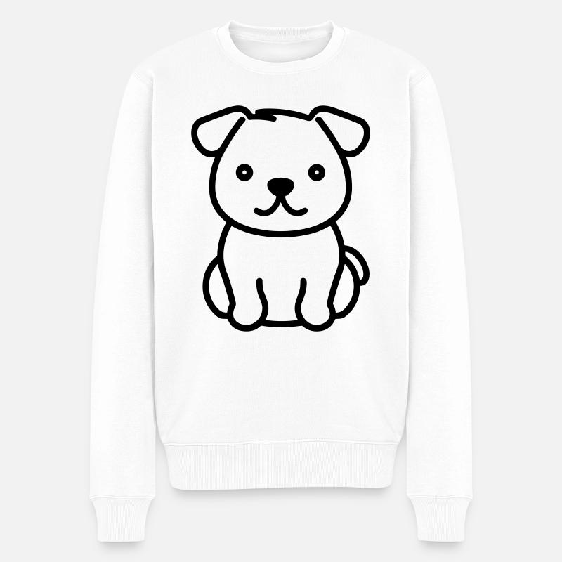 Chien - Pull Premium bio Homme - blanc