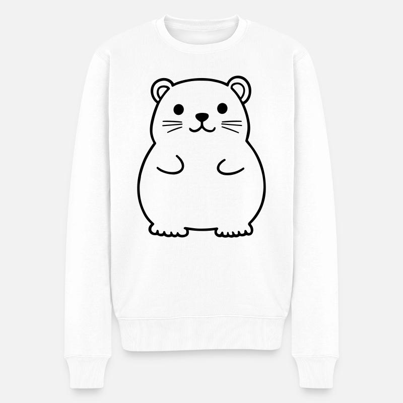 Murmeltier - Männer Premium Bio Pullover - Weiß