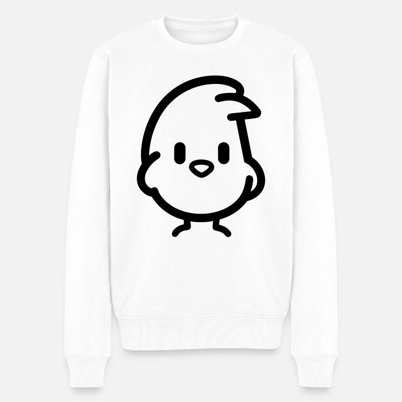 poussin - Pull Premium bio Homme - blanc