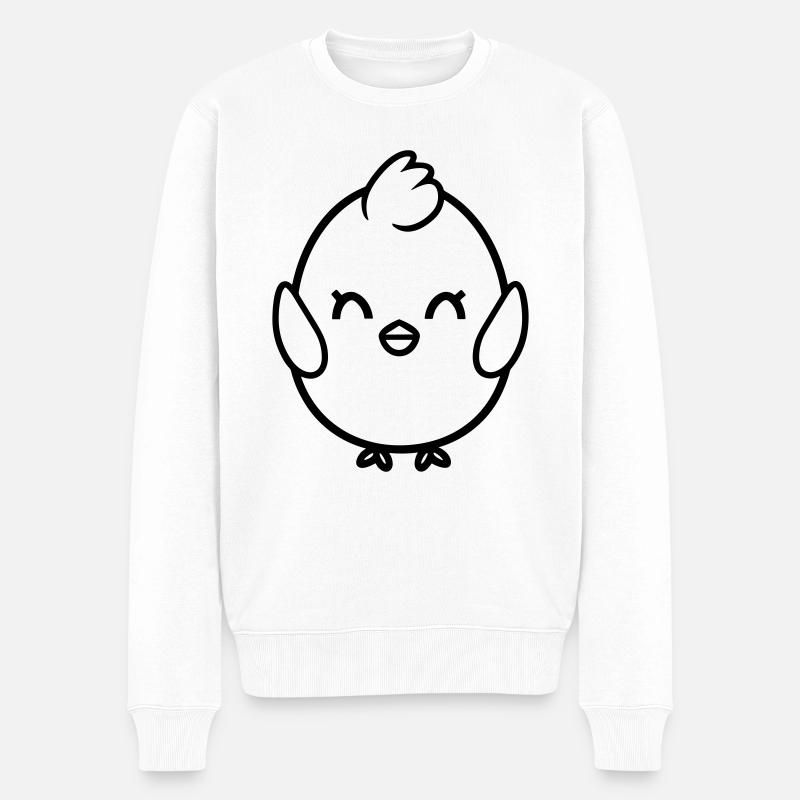 Küken - Männer Premium Bio Pullover - Weiß