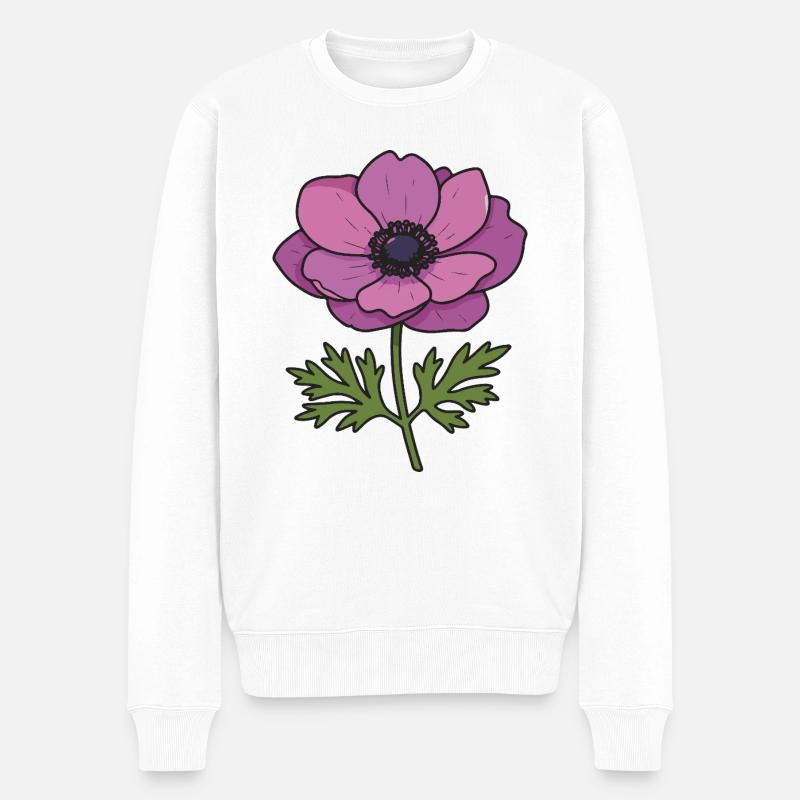 fleur d’anémone - Pull Premium bio Homme - blanc