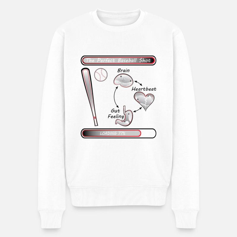 Chargement des décisions de baseball 77% - Pull Premium bio Homme - blanc