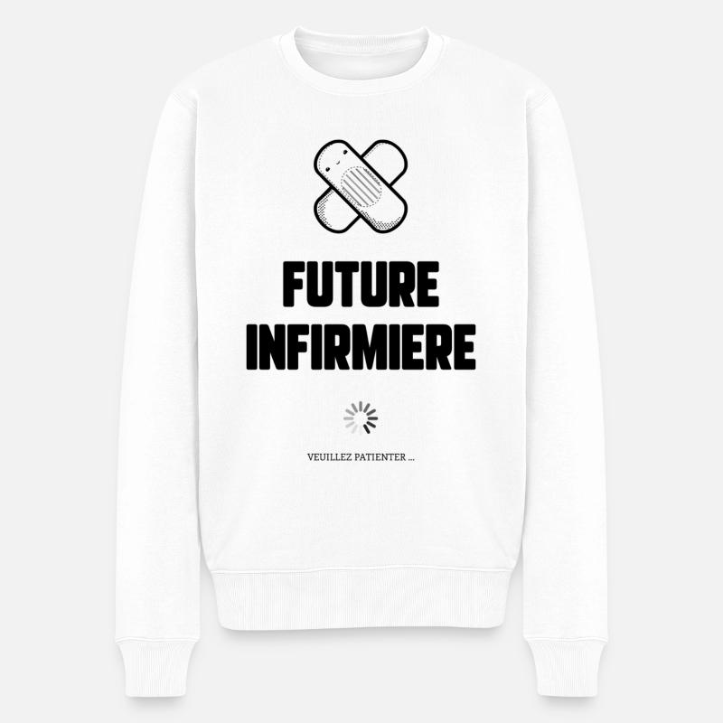 Future infirmière - Pull Premium bio Homme - blanc
