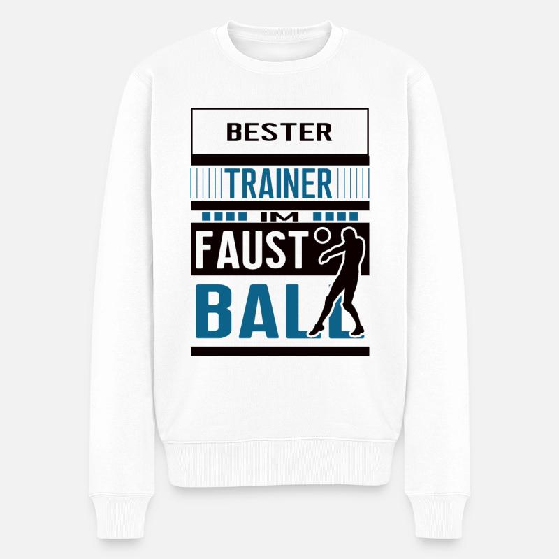 Faustball Trainer Bester Faustballtrainer Team - Männer Premium Bio Pullover - Weiß