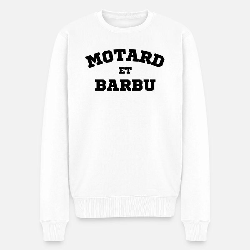 Motard et Barbu - Pull Premium bio Homme - blanc