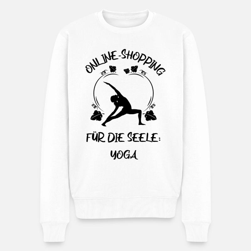 Yoga - Männer Premium Bio Pullover - Weiß