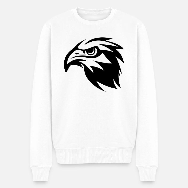 Adler - Männer Premium Bio Pullover - Weiß