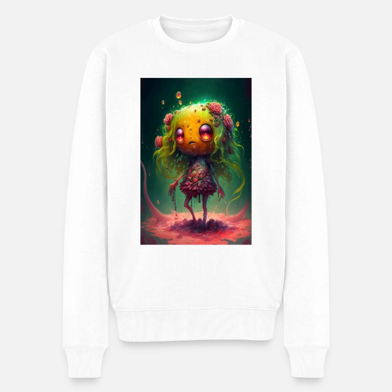 Zombie Frozen - Männer Premium Bio Pullover - Weiß