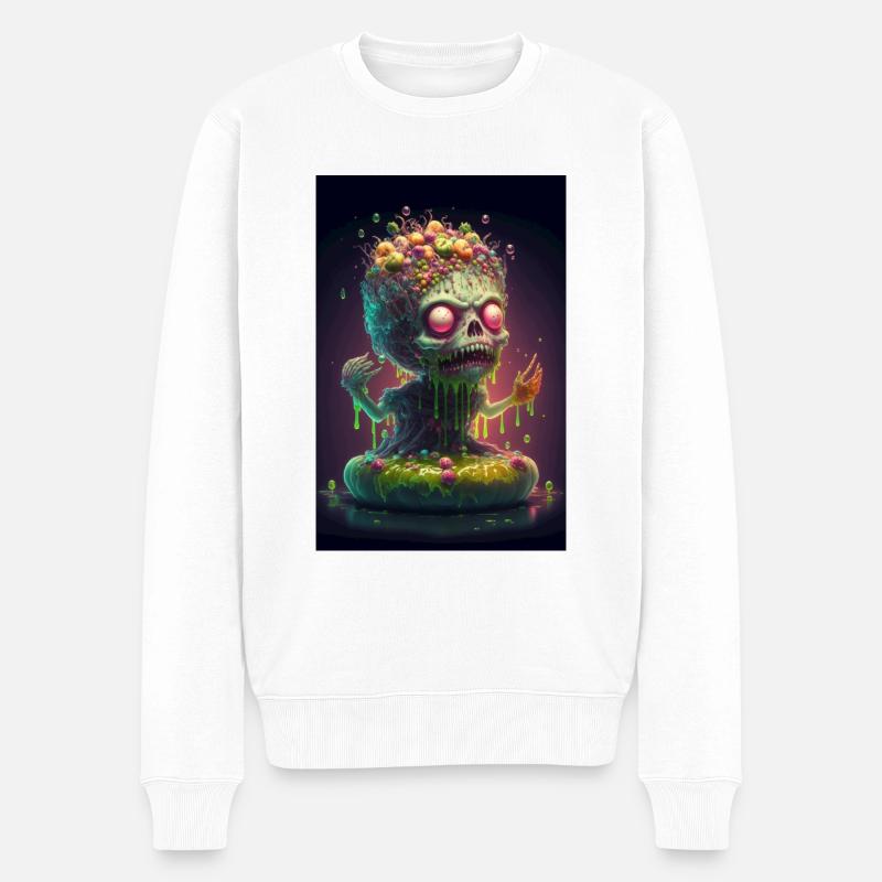 Zombie Frozen - Männer Premium Bio Pullover - Weiß