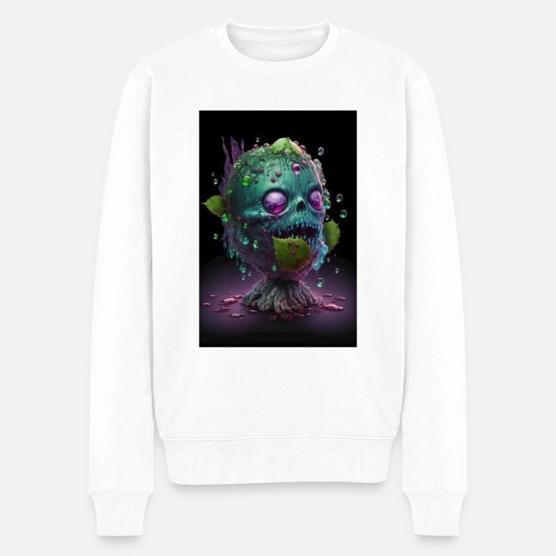 Zombie Frozen - Männer Premium Bio Pullover - Weiß
