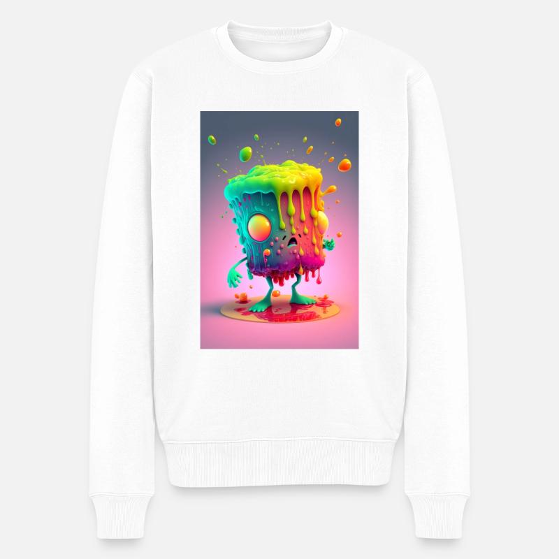 Zombie Frozen - Männer Premium Bio Pullover - Weiß