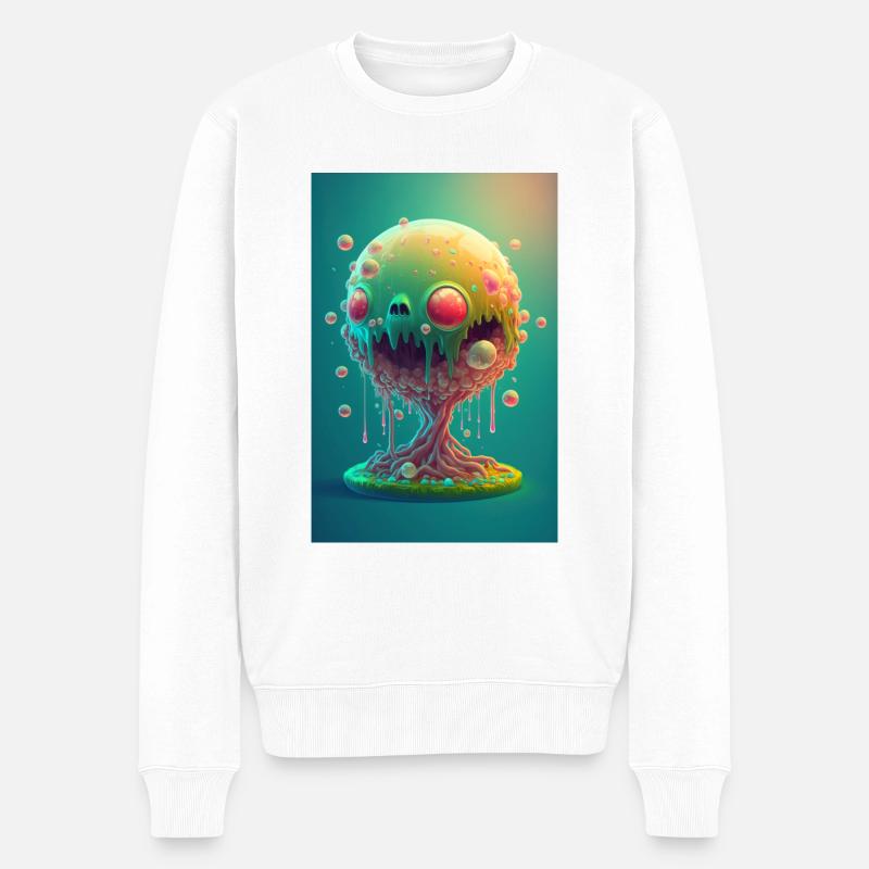 Zombie Frozen - Männer Premium Bio Pullover - Weiß