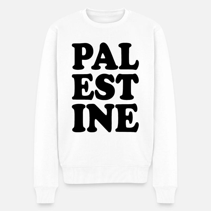 Palästina - Männer Premium Bio Pullover - Weiß