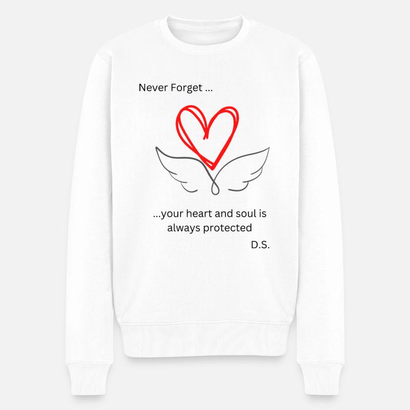 Never forget... - Männer Premium Bio Pullover - Weiß