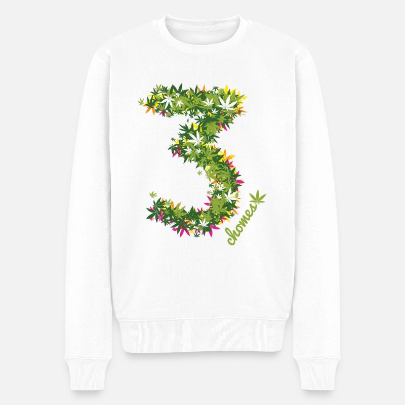 Trichomes, l'essence du Cannabis - Pull Premium bio Homme - blanc