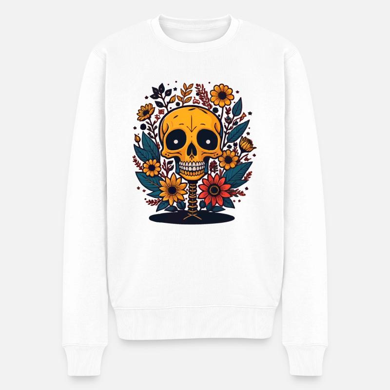 Squelette - Pull Premium bio Homme - blanc