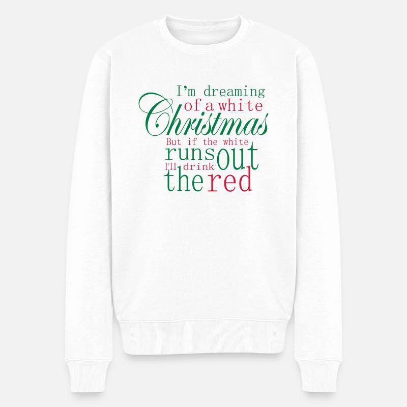 Weihnachten Slogan - Männer Premium Bio Pullover - Weiß