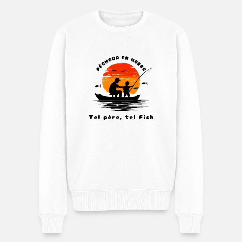 Pêcheur en herbe - Pull Premium bio Homme - blanc