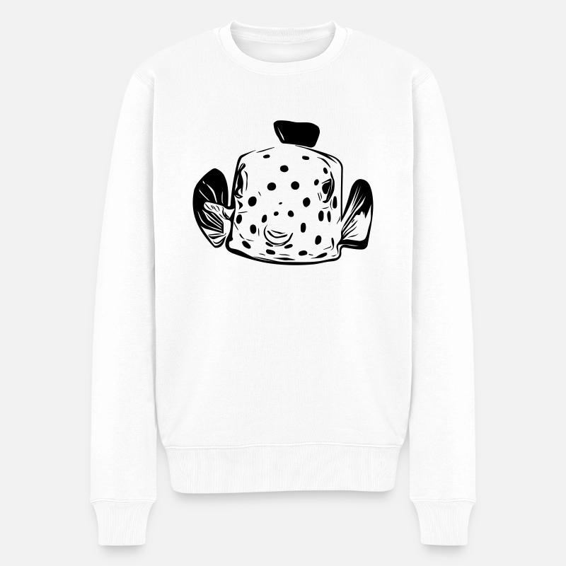 Kofferfisch - Männer Premium Bio Pullover - Weiß