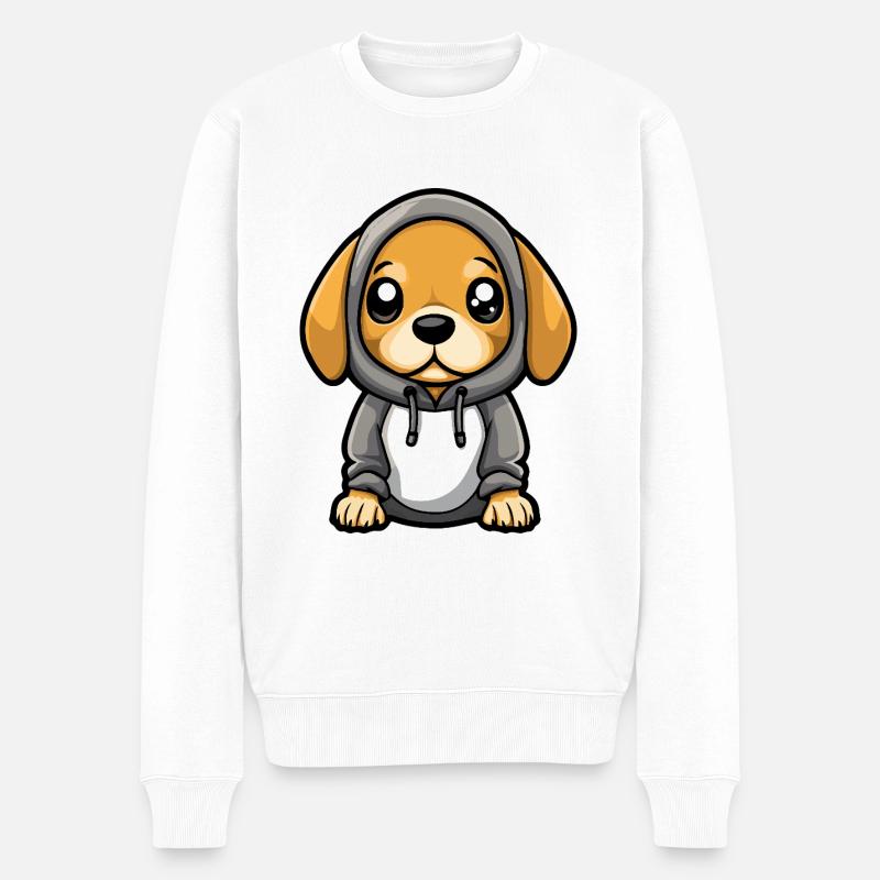 Beagle chien drôle - Pull Premium bio Homme - blanc