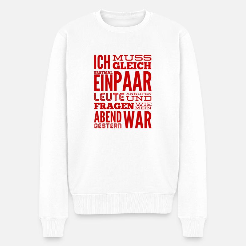 Filmriss - Männer Premium Bio Pullover - Weiß