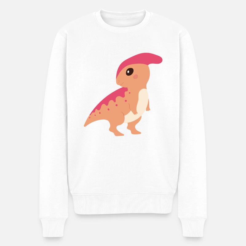 Parasaurolophus - Männer Premium Bio Pullover - Weiß