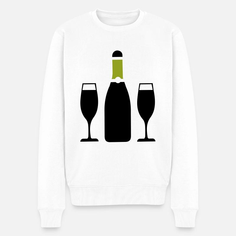Symbole du vin rouge - Pull Premium bio Homme - blanc